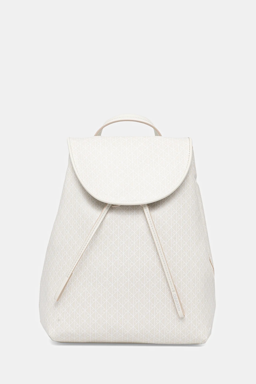 Levně Batoh Calvin Klein dámský, bílá barva, malý, LV04F3271G