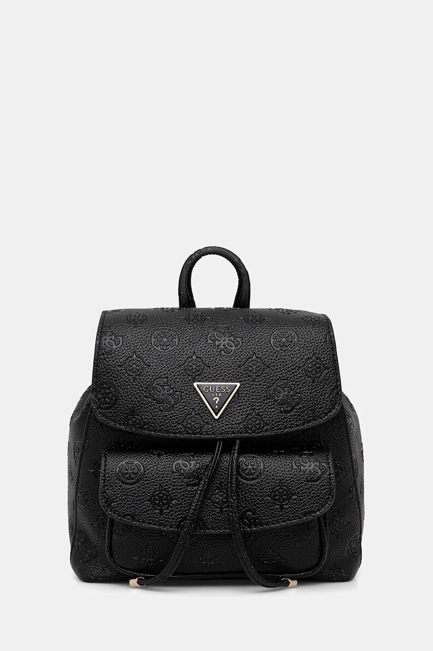 Batoh Guess CRESIDIA dámský, černá barva, malý, s aplikací, HWPD98 88310