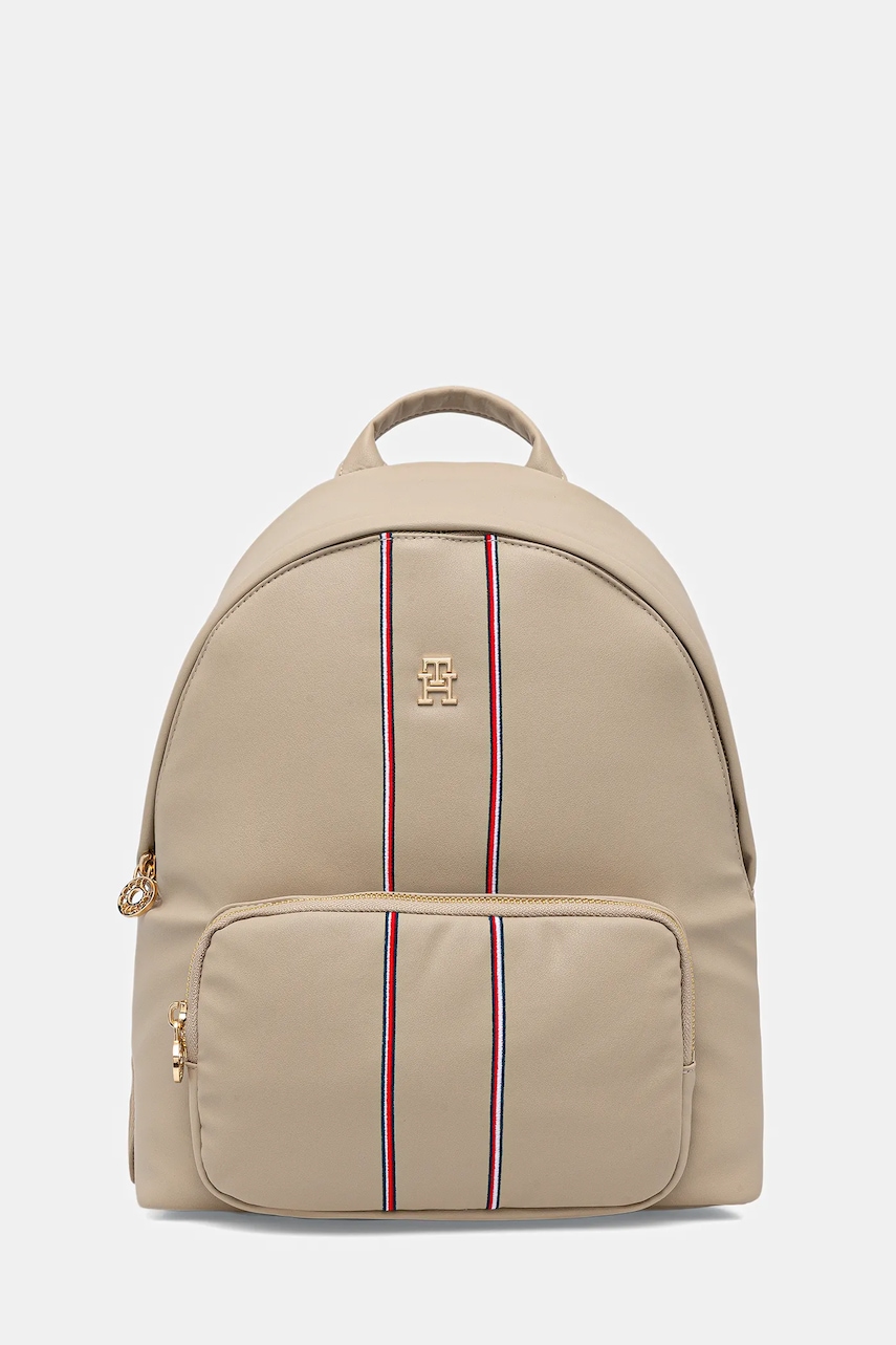 Levně Batoh Tommy Hilfiger dámský, béžová barva, malý, AW0AW18001