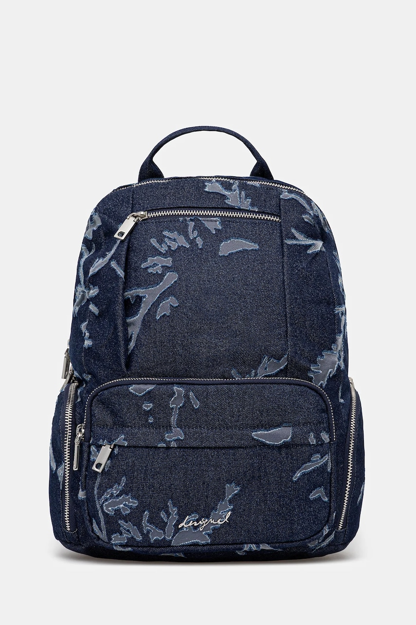 Desigual rucsac KILO CHESTER MIN culoarea bleumarin, mare, cu imprimeu, 25WAKD05