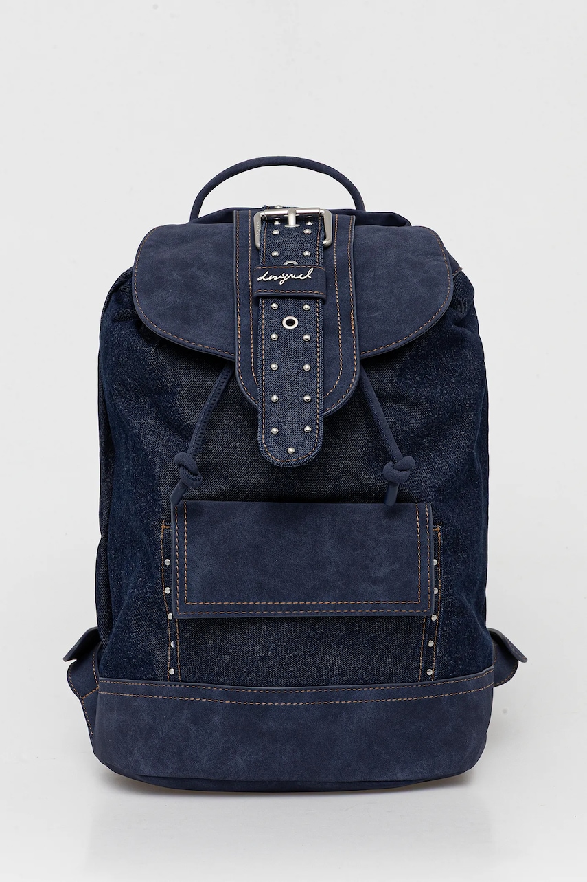 Desigual rucsac denim BINDELLA K culoarea bleumarin, mare, uni, 25WAKD06