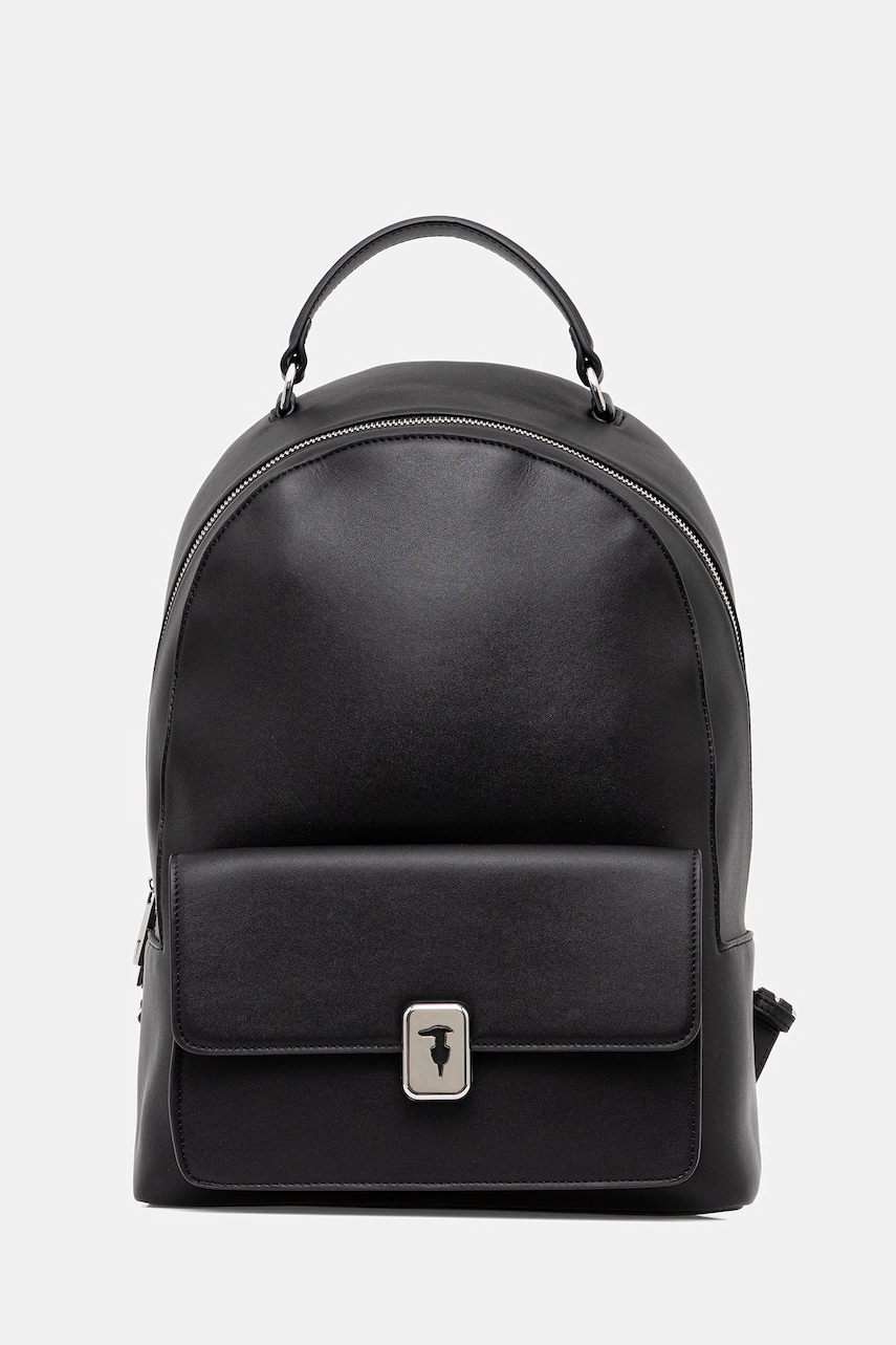 Trussardi ghiozdan de piele culoarea negru, mare, uni, Z608E005985N