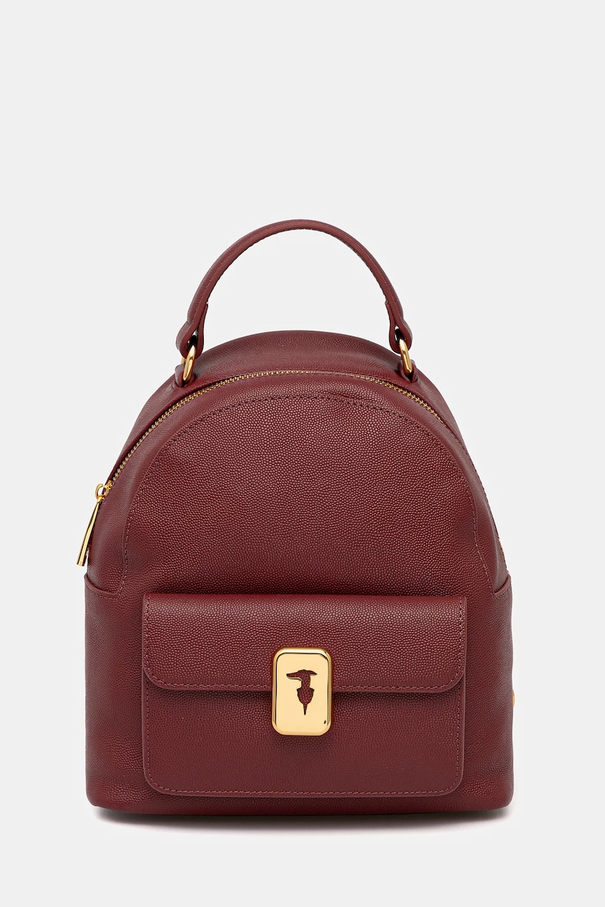 Trussardi ghiozdan de piele culoarea maro, mic, uni, Z607E106080N