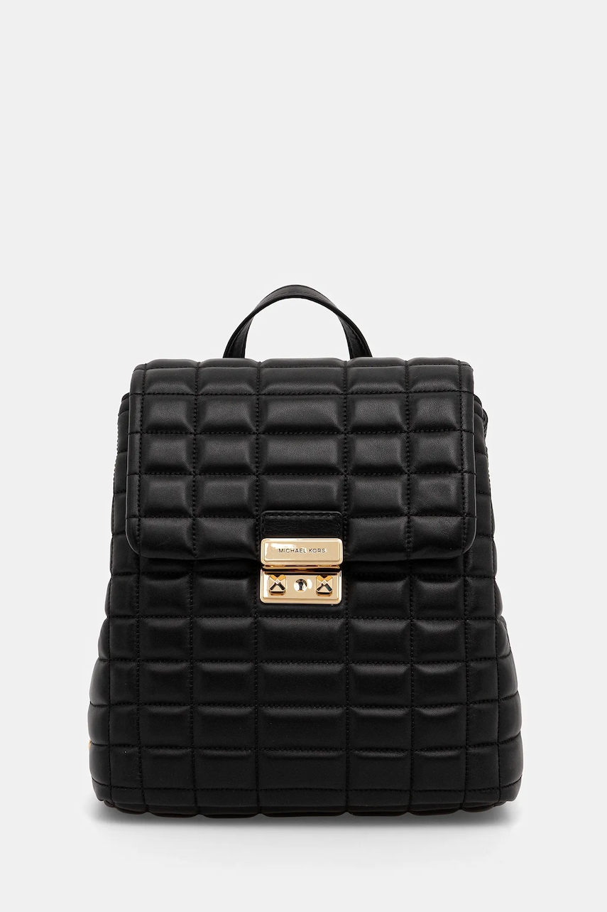 MICHAEL Michael Kors ghiozdan de piele culoarea negru, mic, uni, 30F5G2RB1L