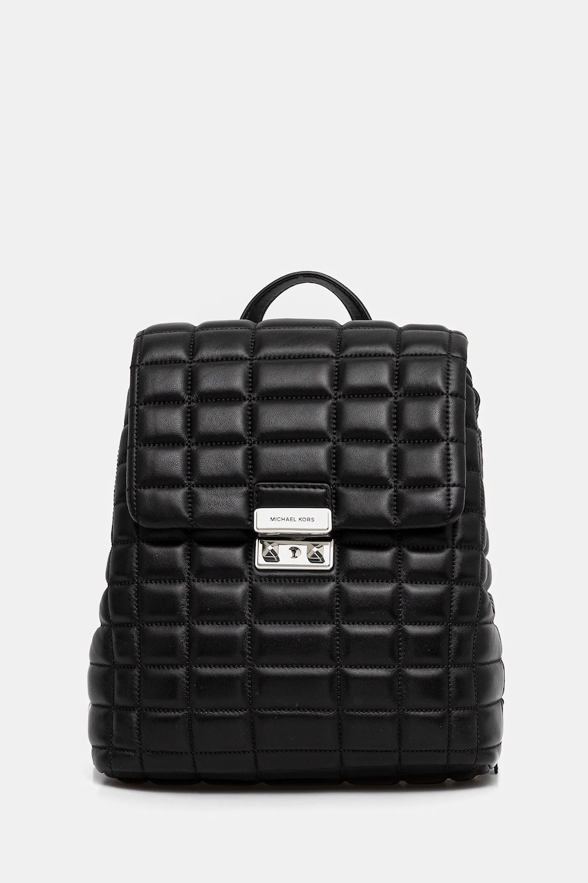 MICHAEL Michael Kors ghiozdan de piele culoarea negru, mic, uni, 30F5S2RB1L