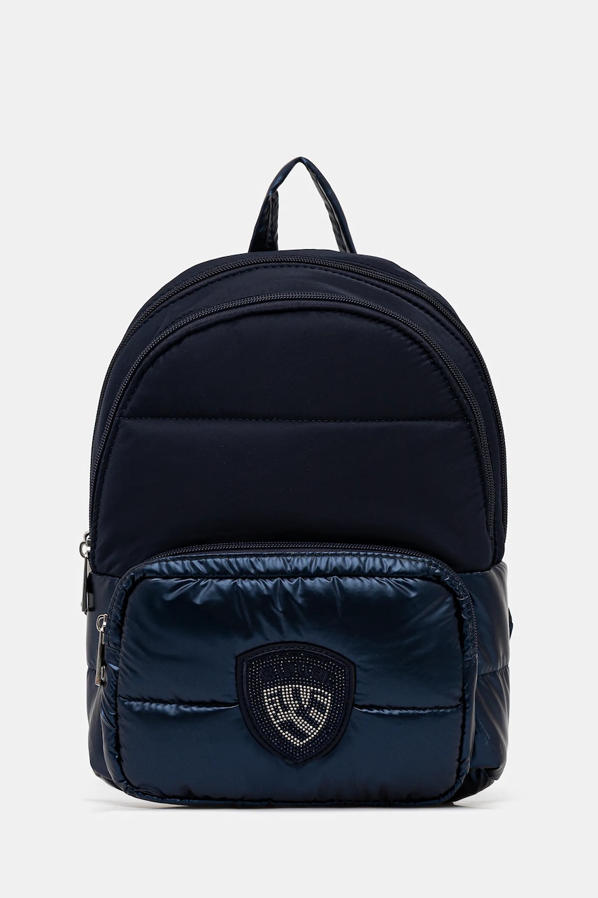 Blauer rucsac culoarea bleumarin, mic, cu imprimeu, WAVE04