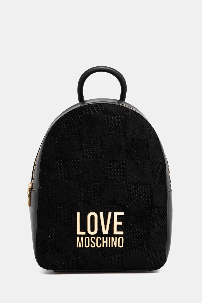 Love Moschino rucsac culoarea negru, mare, cu imprimeu, JC4124PP0NKB100A