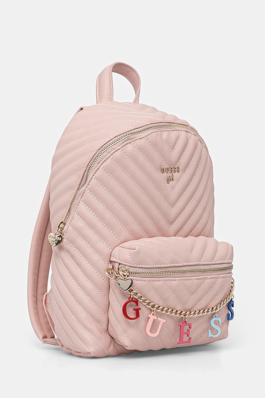 Детский рюкзак Guess цвет розовый маленький однотонный J4RZ17 WFZL0 Детский рюкзак Guess цвет розовый маленький однотонный J4RZ17 WFZL0
