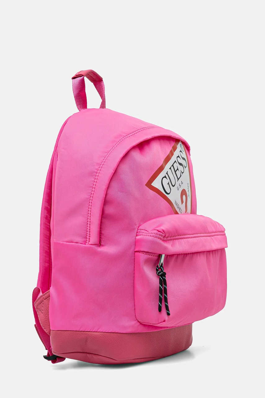 Дитячий рюкзак Guess колір рожевий великий з принтом H4YZ15 WFMR0