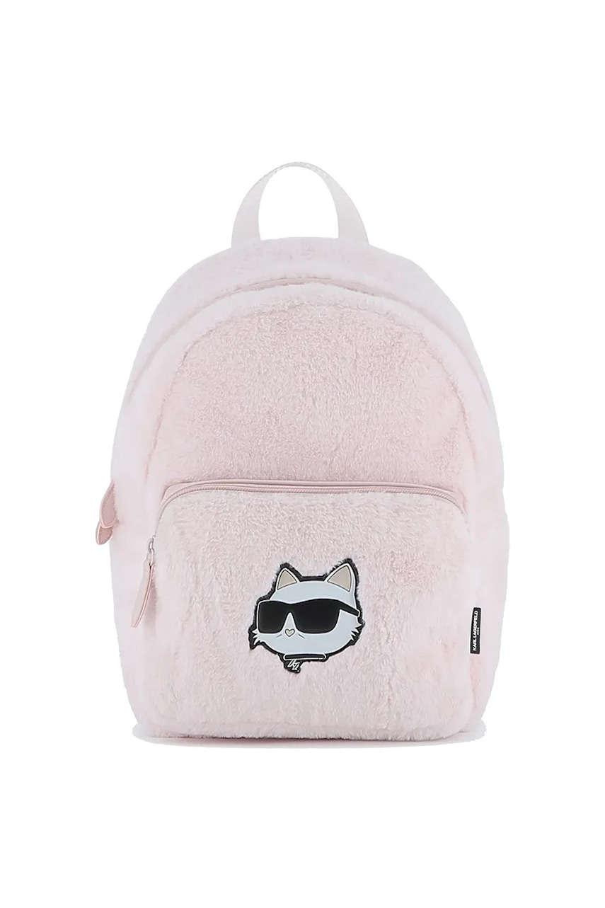 Karl Lagerfeld ghiozdan copii culoarea roz, mic, cu imprimeu, Z31023 Karl Lagerfeld ghiozdan copii culoarea roz, mic, cu imprimeu, Z31023
