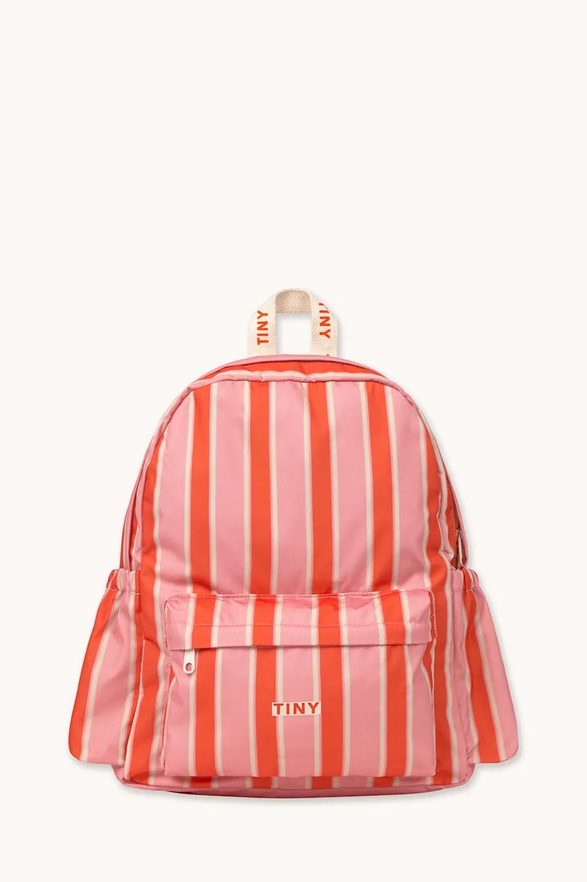 Tinycottons ghiozdan copii RETRO STRIPES BACKPACK culoarea roz, mic, cu imprimeu, AW25-545