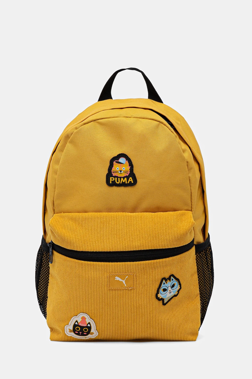 Puma ghiozdan copii ESSENTIALS Small Backpack culoarea galben, mic, cu imprimeu, 091755