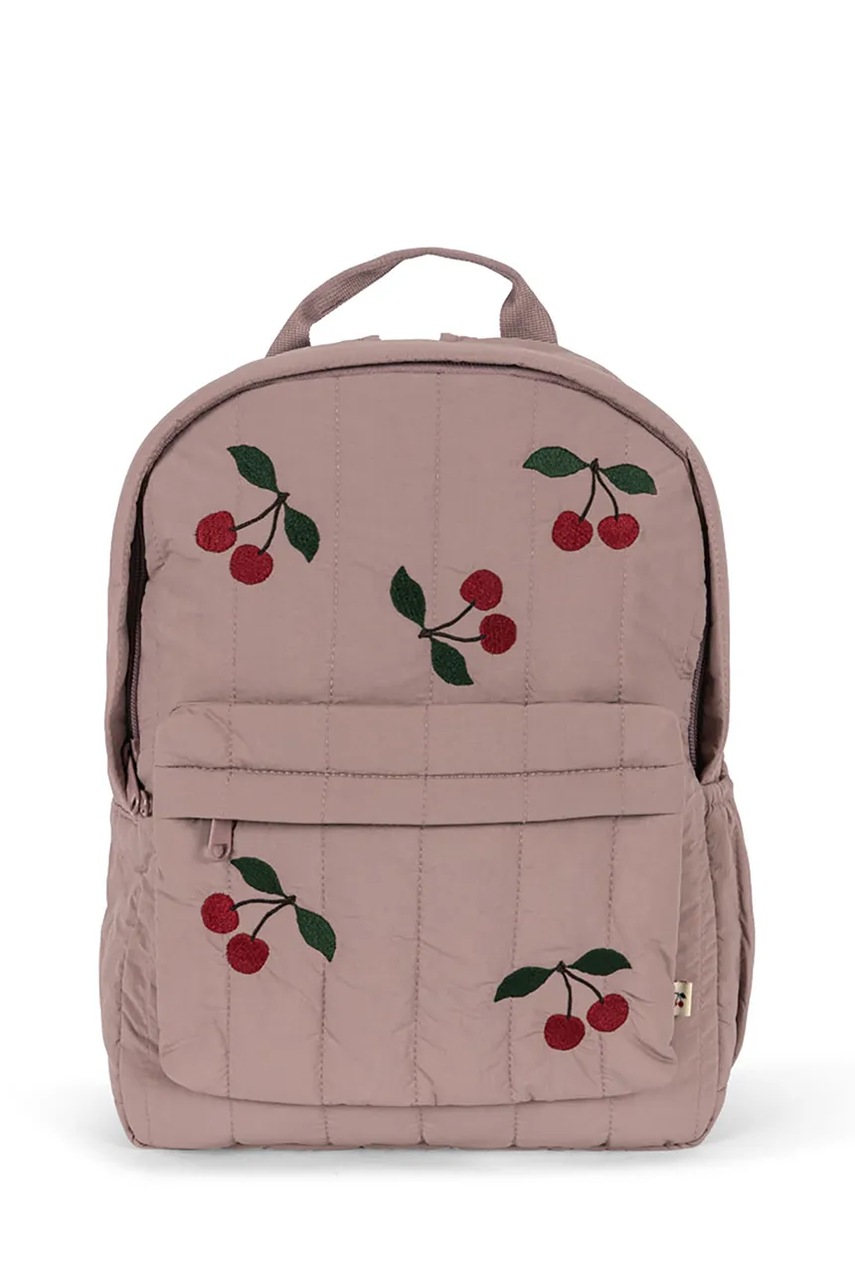 Детский рюкзак Konges Sløjd JUNO QUILTED BACKPACK MIDI цвет розовый маленький с аппликацией KS103489