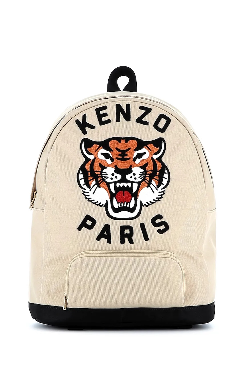 Kenzo Kids rucsac culoarea bej, mare, cu imprimeu, K61221