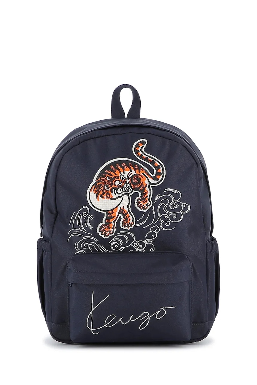 Kenzo Kids rucsac culoarea bleumarin, mare, cu imprimeu, K61222