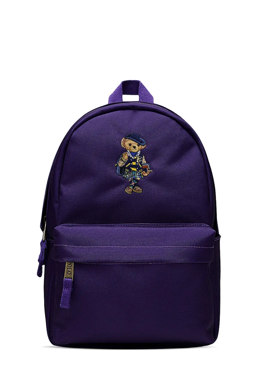 Levně Dětský batoh Polo Ralph Lauren fialová barva, velký, s aplikací, 9AR173