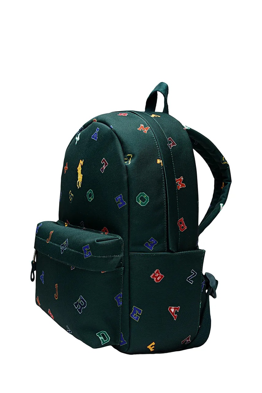 Детский рюкзак Polo Ralph Lauren цвет зелёный большой узор 9AR179 Детский рюкзак Polo Ralph Lauren цвет зелёный большой узор 9AR179