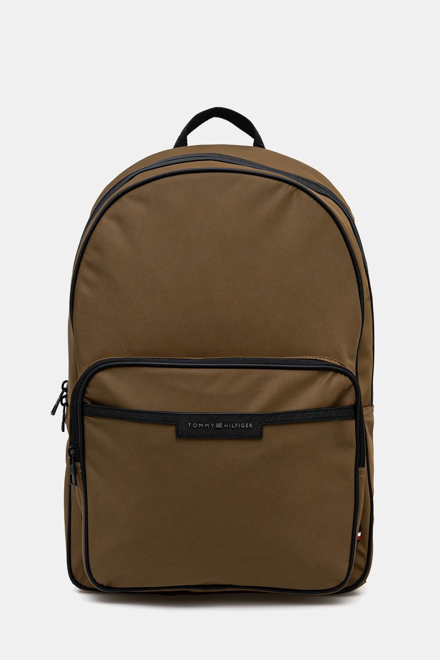 Levně Batoh Tommy Hilfiger pánský, zelená barva, velký, AM0AM13464