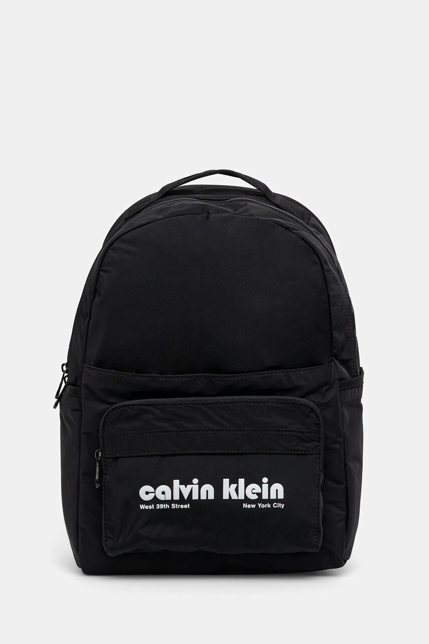 Levně Batoh Calvin Klein pánský, černá barva, velký, s potiskem, LV04G3162G
