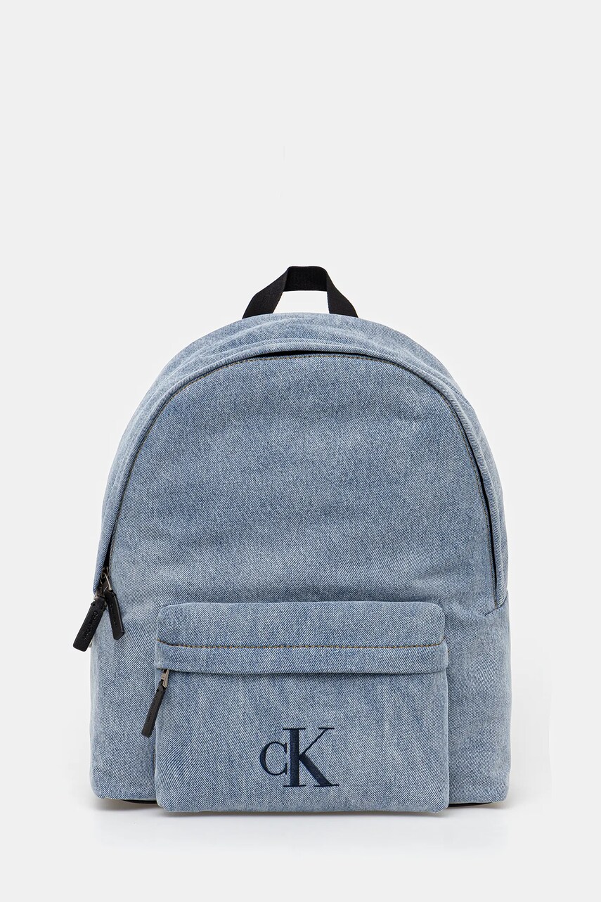 Levně Džínový batoh Calvin Klein pánský, modrá barva, velký, LV04G3138G