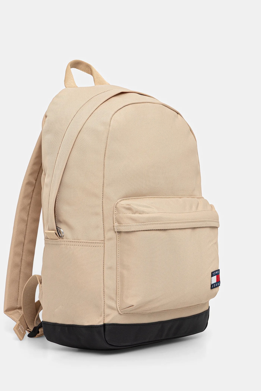 Рюкзак Tommy Jeans цвет бежевый большой с аппликацией AM0AM13400 Рюкзак Tommy Jeans цвет бежевый большой с аппликацией AM0AM13400