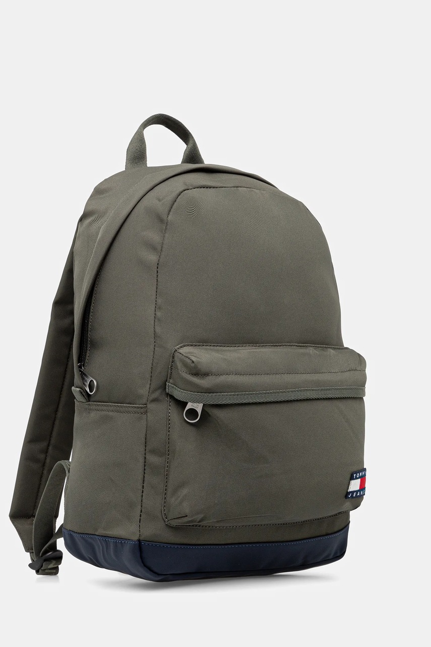 Рюкзак Tommy Jeans цвет зелёный большой с аппликацией AM0AM13400