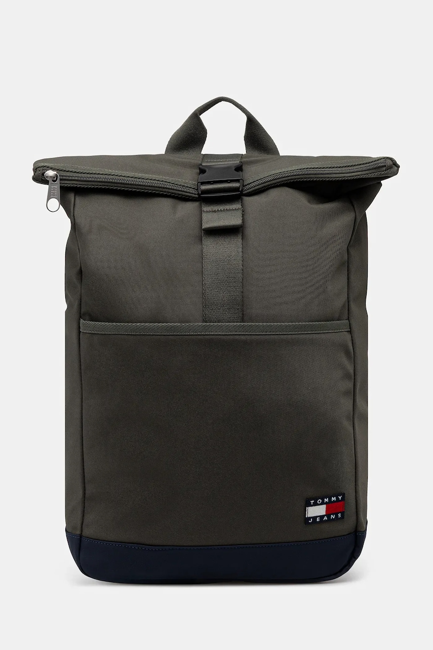 Tommy Jeans rucsac culoarea verde, mare, uni, AM0AM13401