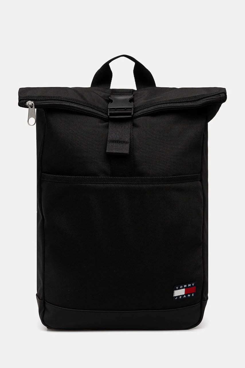 Tommy Jeans rucsac culoarea negru, mare, uni, AM0AM13401