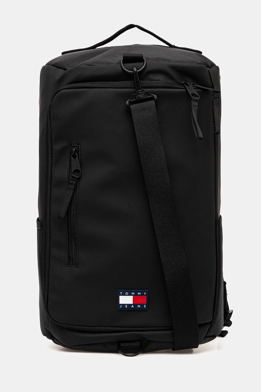 Tommy Jeans rucsac culoarea negru, mare, uni, AM0AM13407