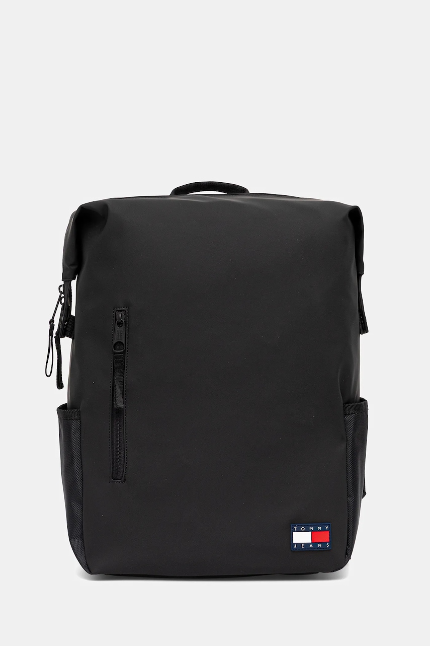 Tommy Jeans rucsac culoarea negru, mare, uni, AM0AM13551