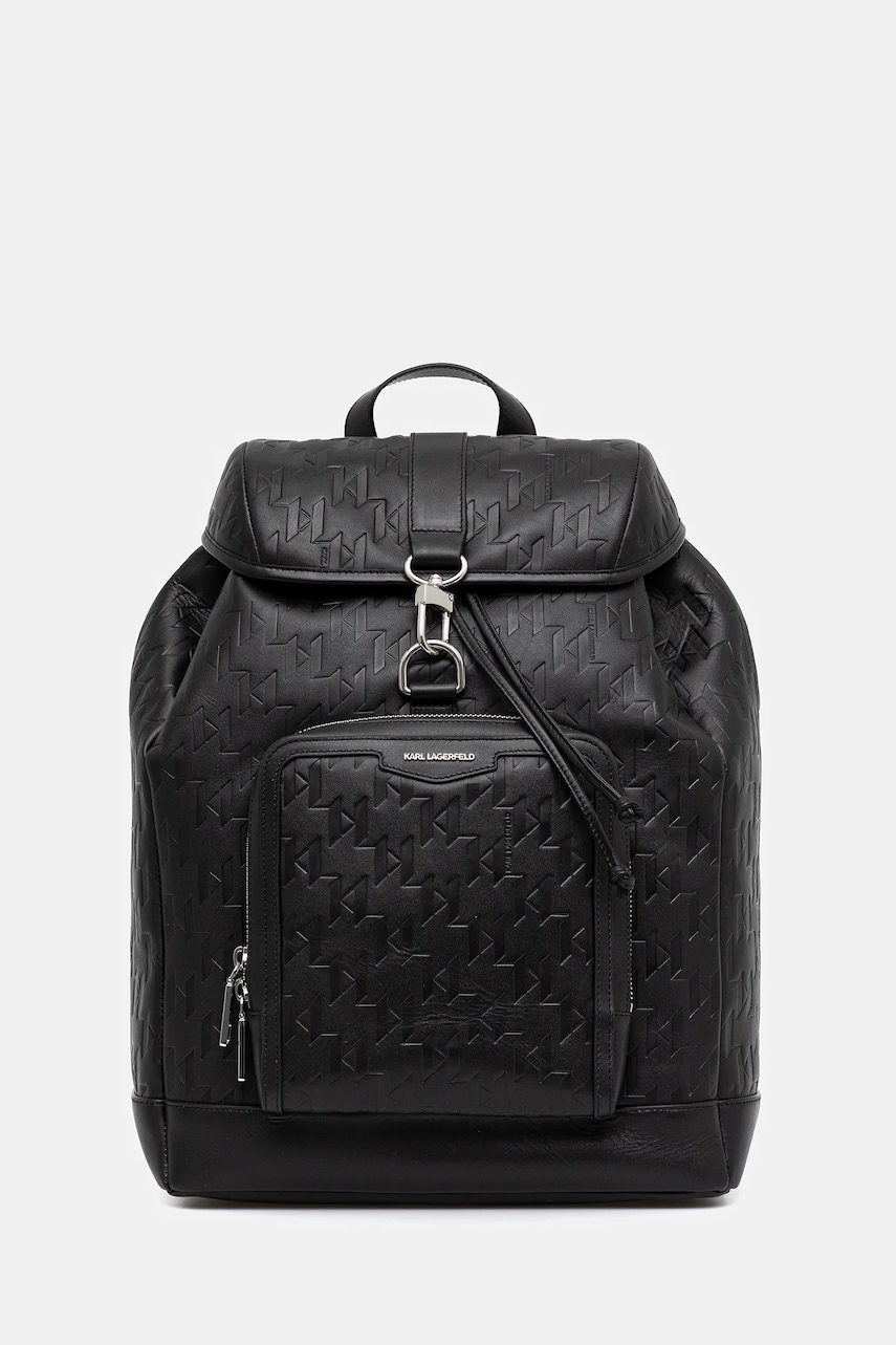 Karl Lagerfeld ghiozdan de piele K/LOOM culoarea negru, mare, A3M30180