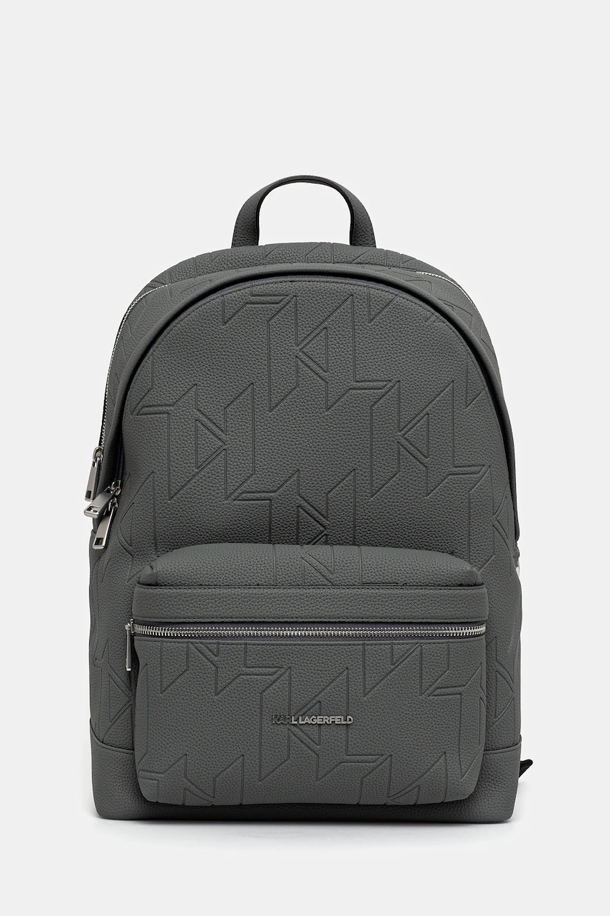 Karl Lagerfeld rucsac K/URBAN MONOGRAM culoarea gri, mare, A3M30296