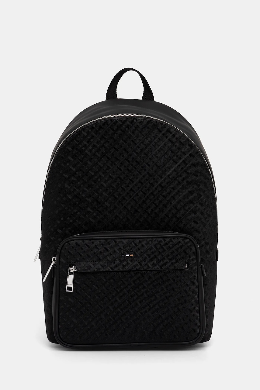 BOSS rucsac culoarea negru, mare, cu imprimeu, 50548062