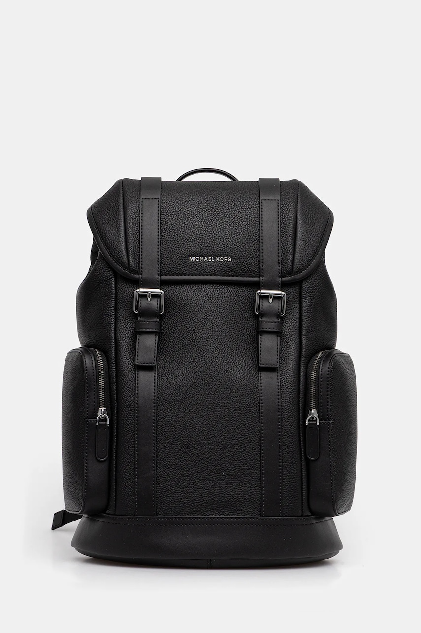 Levně Kožený batoh Michael Kors HUDSON pánský, černá barva, velký, 33S5LHDB8L