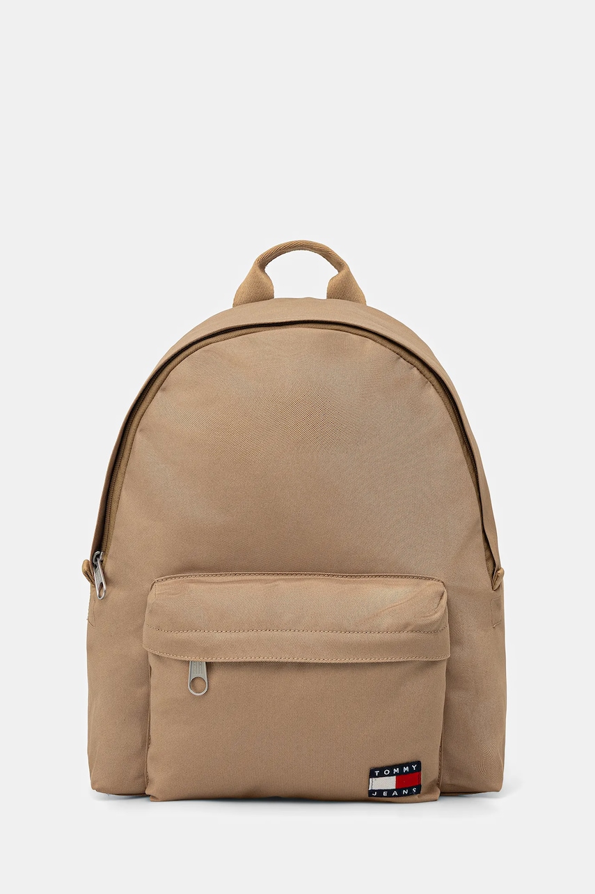 Tommy Jeans rucsac culoarea verde, mare, neted, AM0AM13726