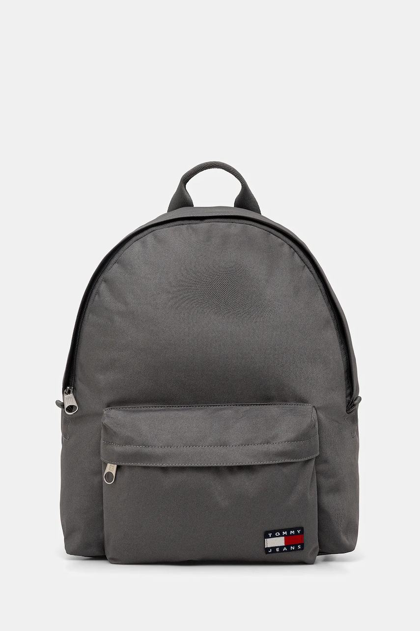 Tommy Jeans rucsac culoarea gri, mare, neted, AM0AM13726