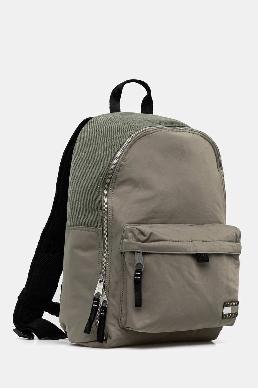 Рюкзак Tommy Jeans цвет зелёный большой однотонный AM0AM13733