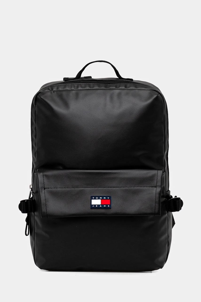 Tommy Jeans rucsac culoarea negru, mare, uni, AM0AM13734