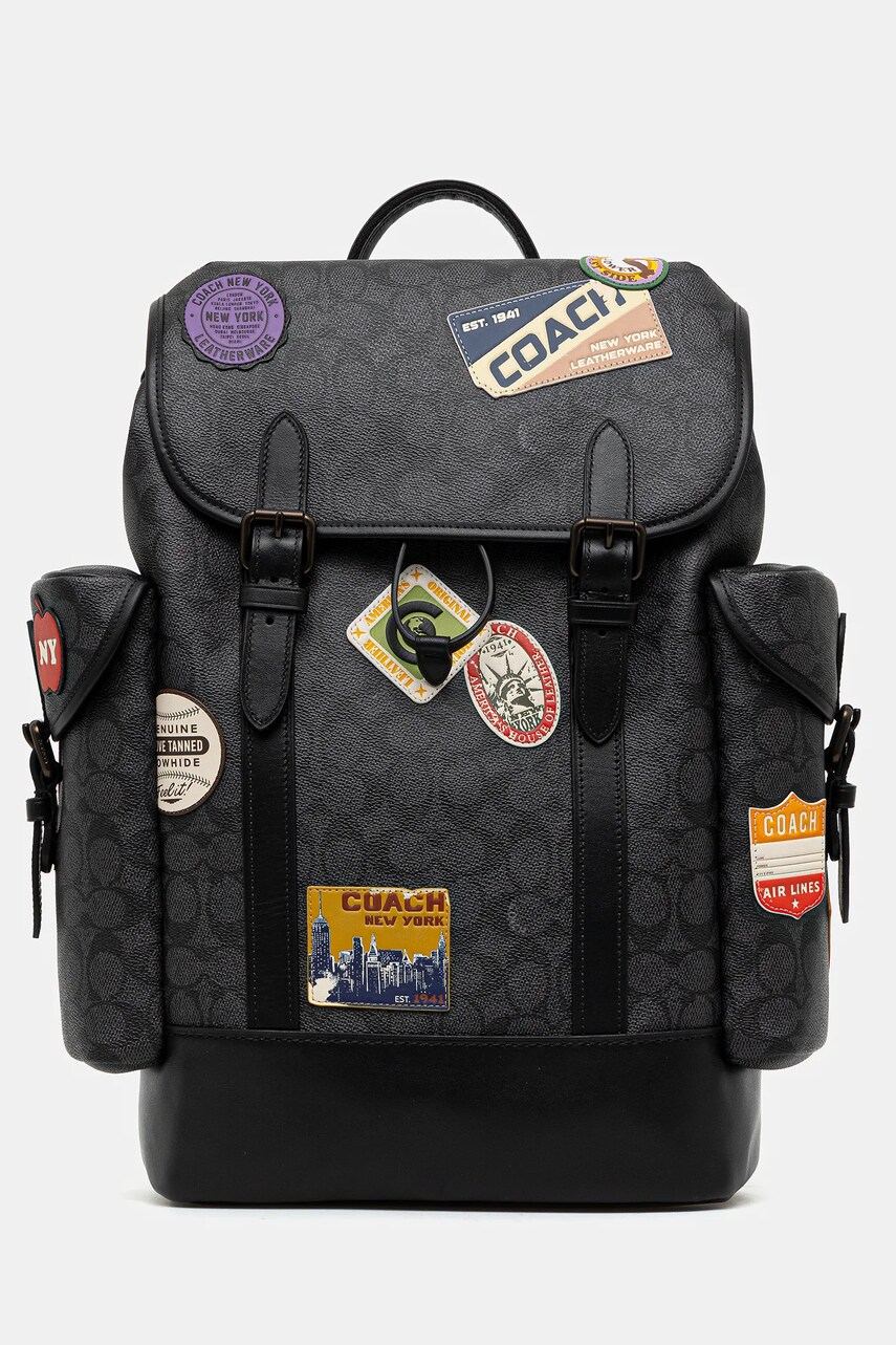 Coach rucsac culoarea negru, mare, uni, CBF04
