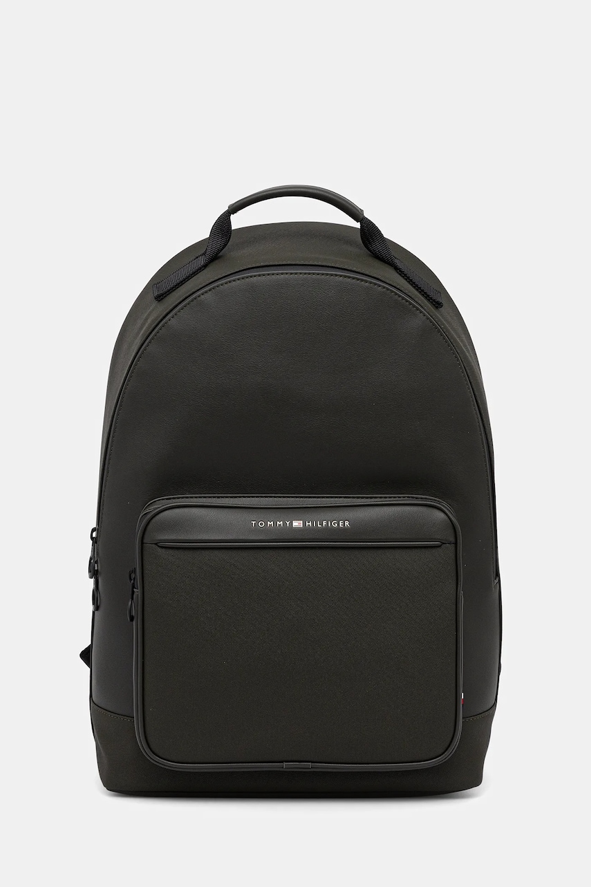 Levně Batoh Tommy Hilfiger pánský, zelená barva, malý, AM0AM13623