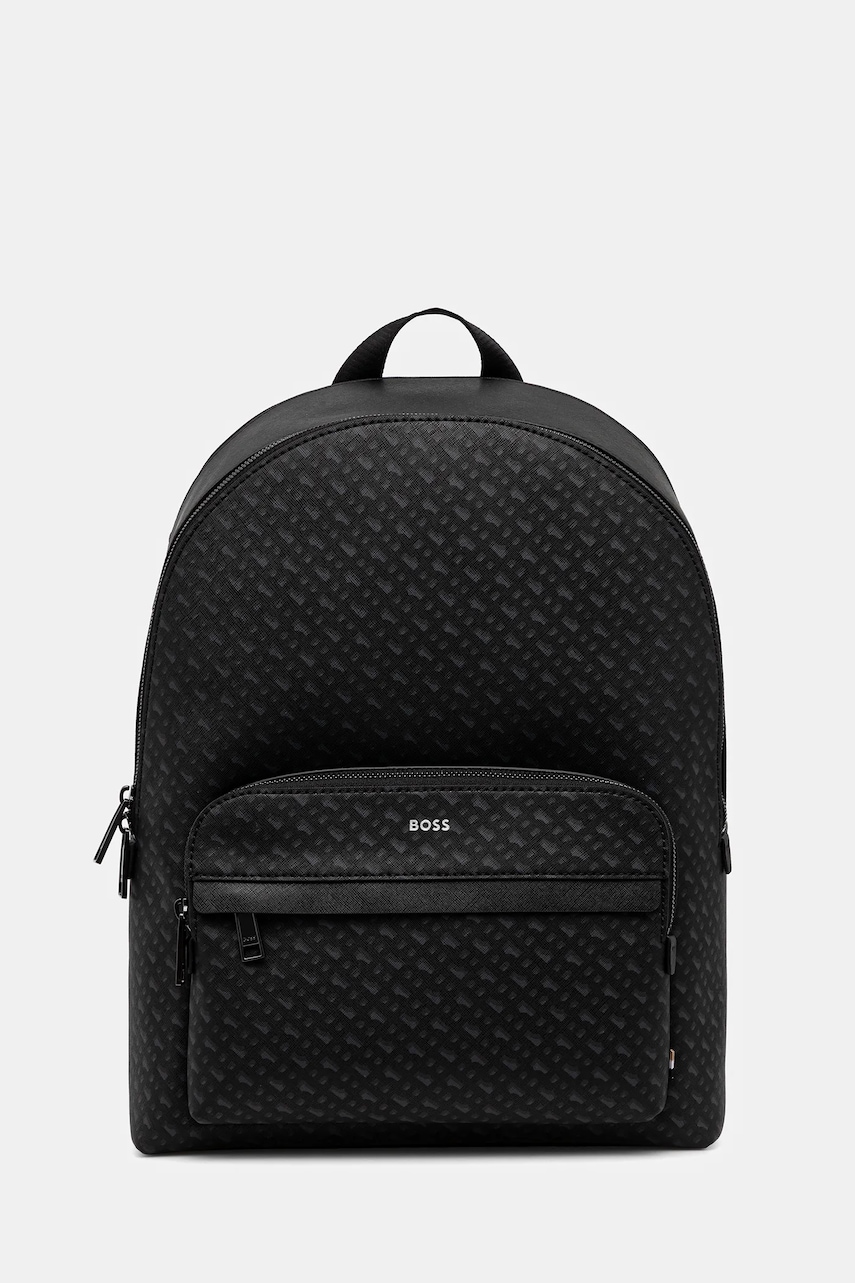 BOSS rucsac culoarea negru, mare, cu imprimeu, 50552571