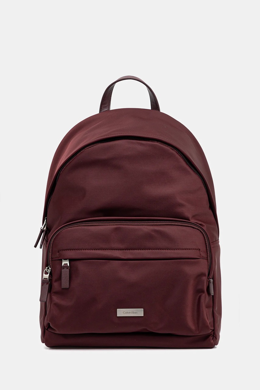 Levně Batoh Calvin Klein pánský, vínová barva, velký, LV04D3143G