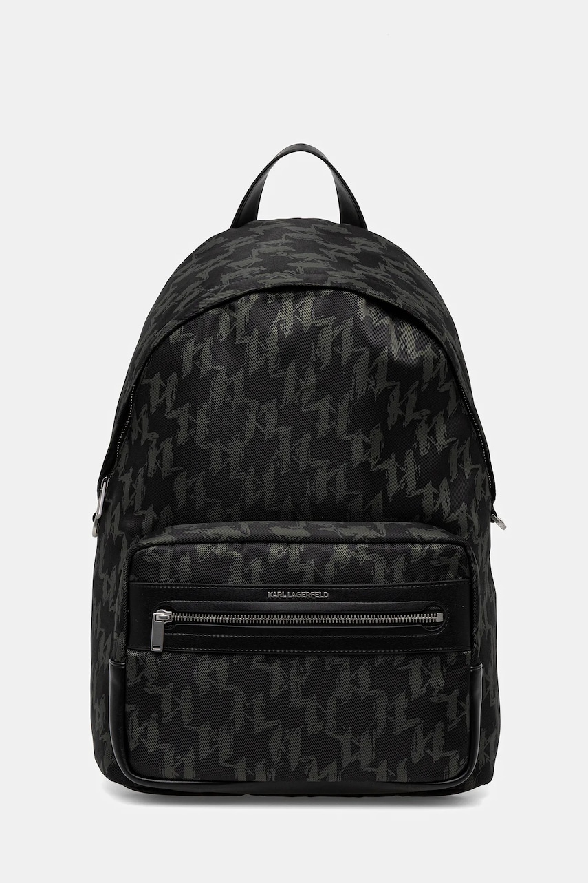 Karl Lagerfeld rucsac culoarea negru, mare, cu imprimeu, A4M30199