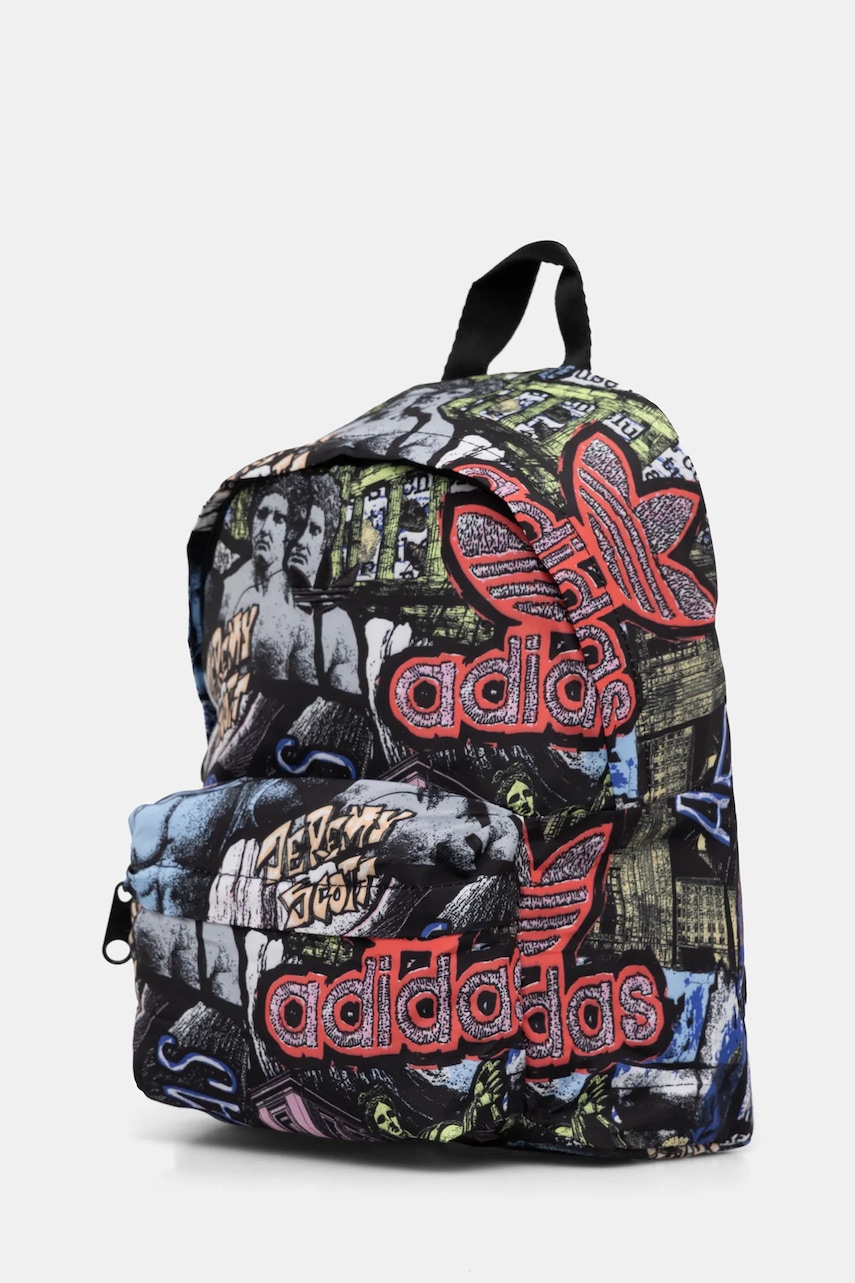 Рюкзак adidas Originals Pride x Jeremy Scott цвет чёрный маленький узор JX3210 Рюкзак adidas Originals Pride x Jeremy Scott цвет чёрный маленький узор JX3210