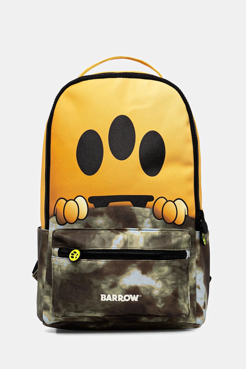 Barrow rucsac culoarea galben, mare, cu imprimeu, F5BWUABP091
