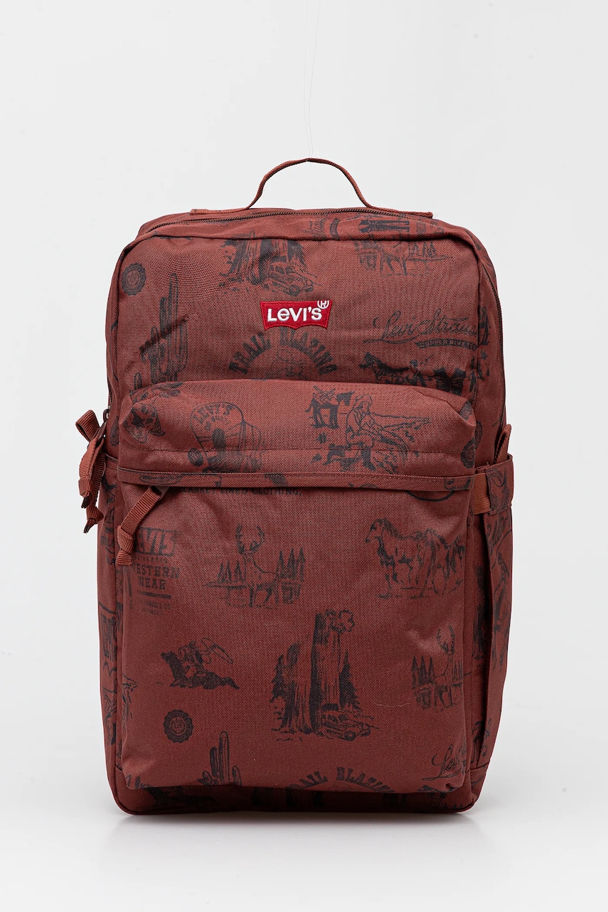 Levi's rucsac culoarea maro, mare, cu imprimeu, D5463