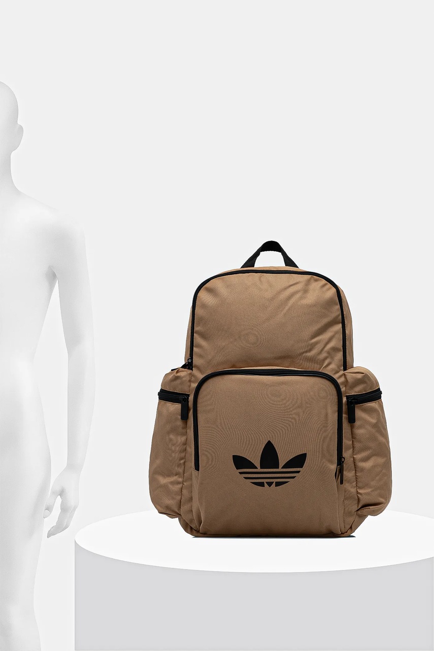 Σακίδιο πλάτης adidas Originals Adicolor χρώμα: καφέ, JX0238 φωτογραφία