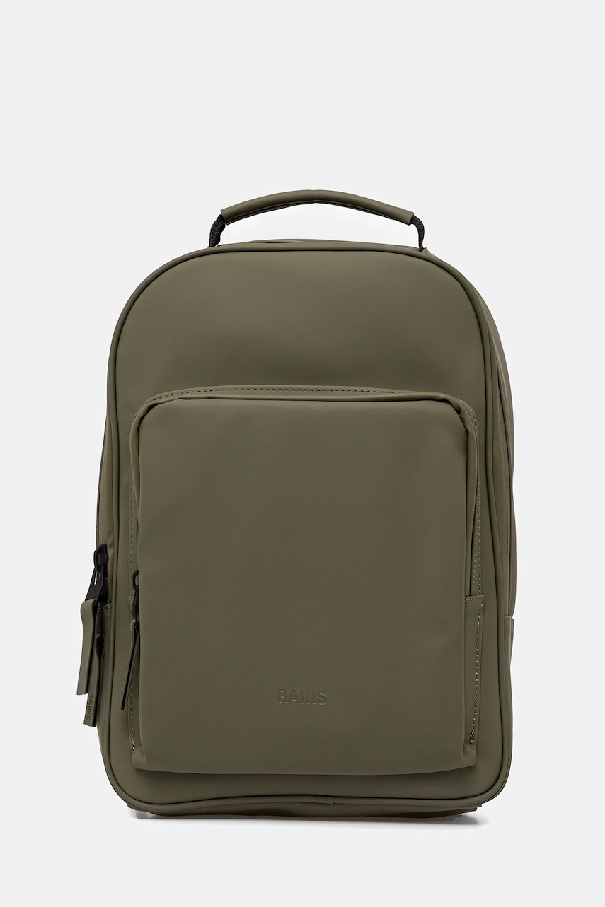 Rains rucsac 13260 Book Daypack culoarea verde, mare, uni, 13260