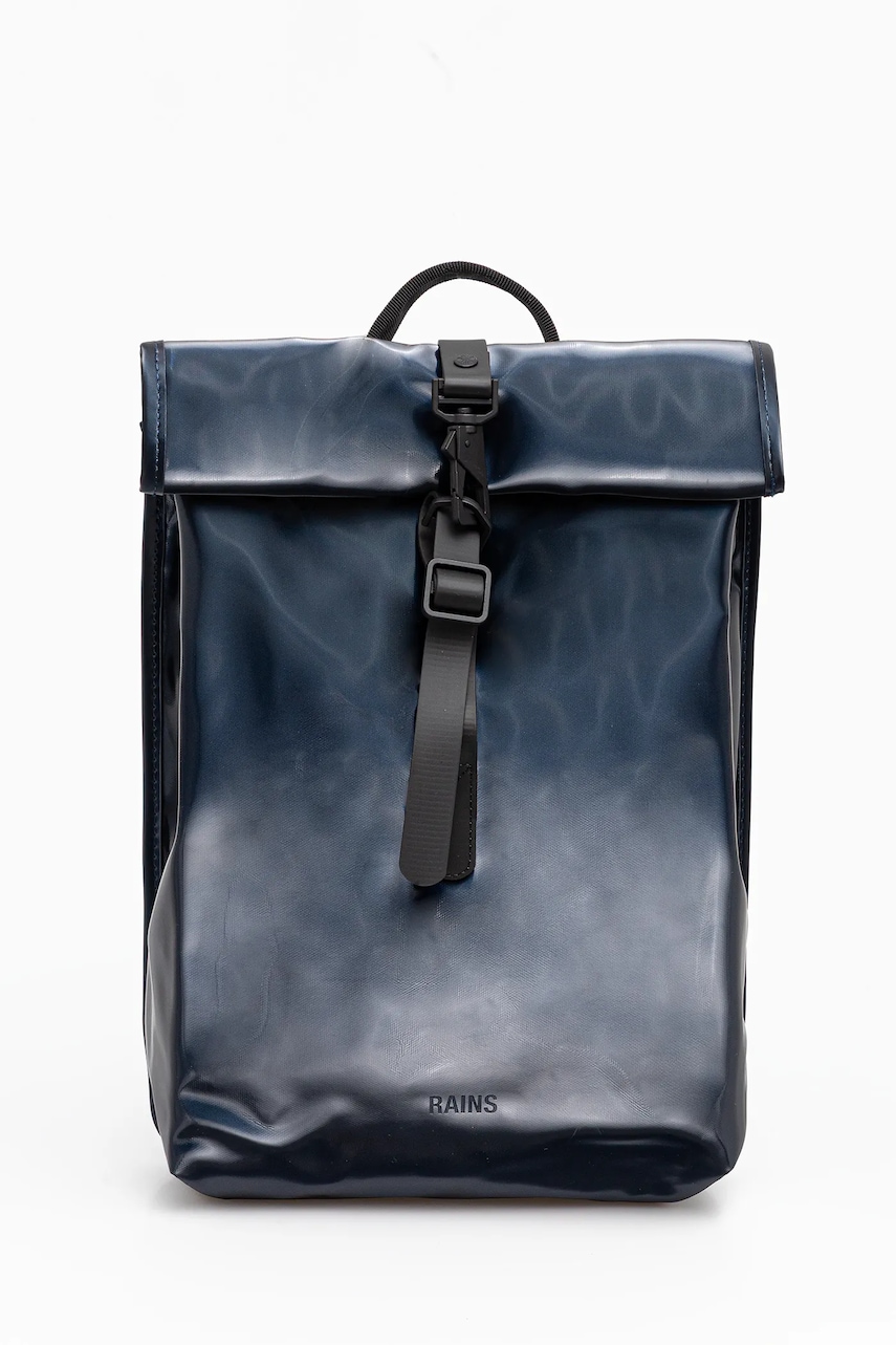 Rains rucsac 13330 Rolltop Rucksack Mini culoarea bleumarin, mare, uni, 13330