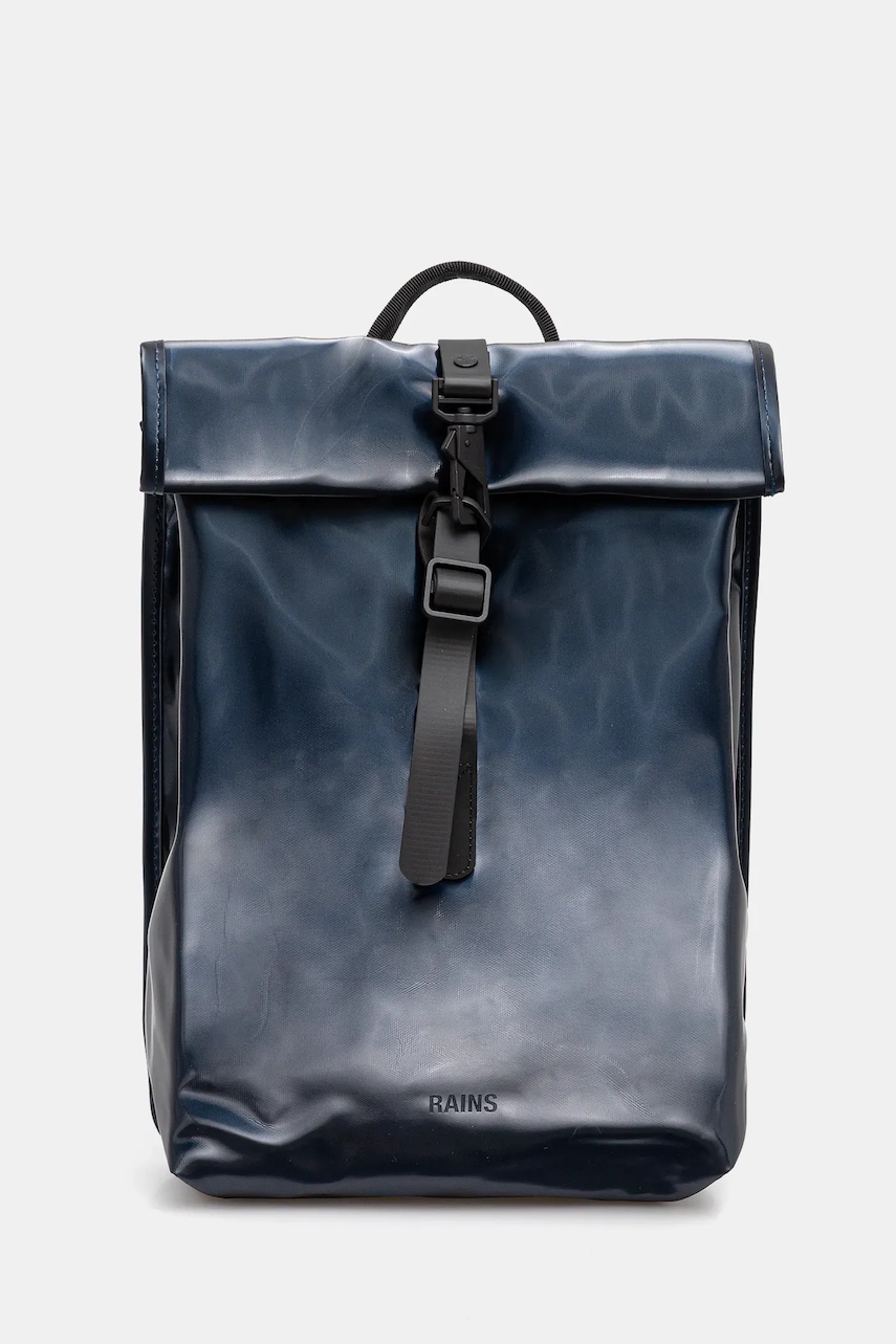 Rains rucsac 13330 Rolltop Rucksack Mini culoarea bleumarin, mare, uni, 13330